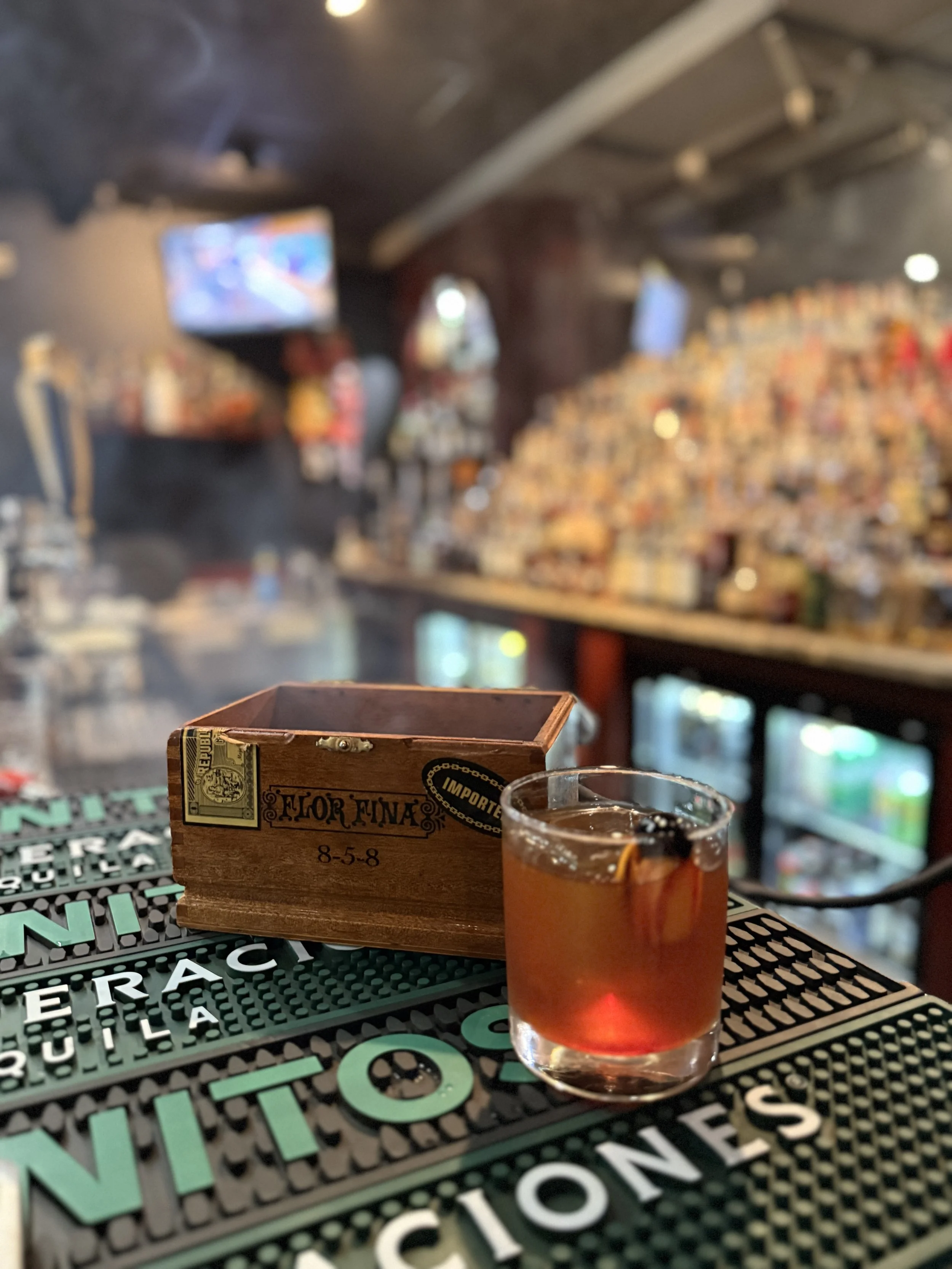 Cigar box and craft cocktail — the birthday experience at Match Cigar Bar